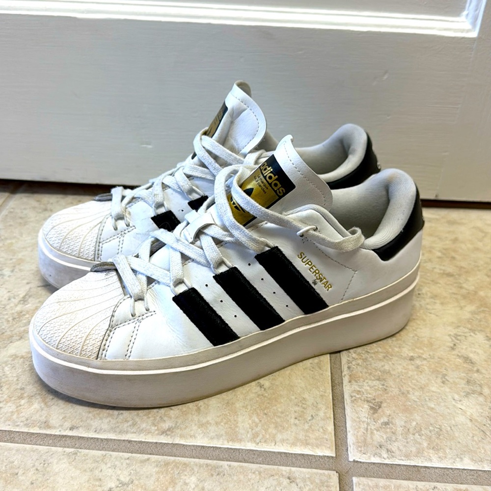 High top edition Adidas Superstar shoes US W 8.5